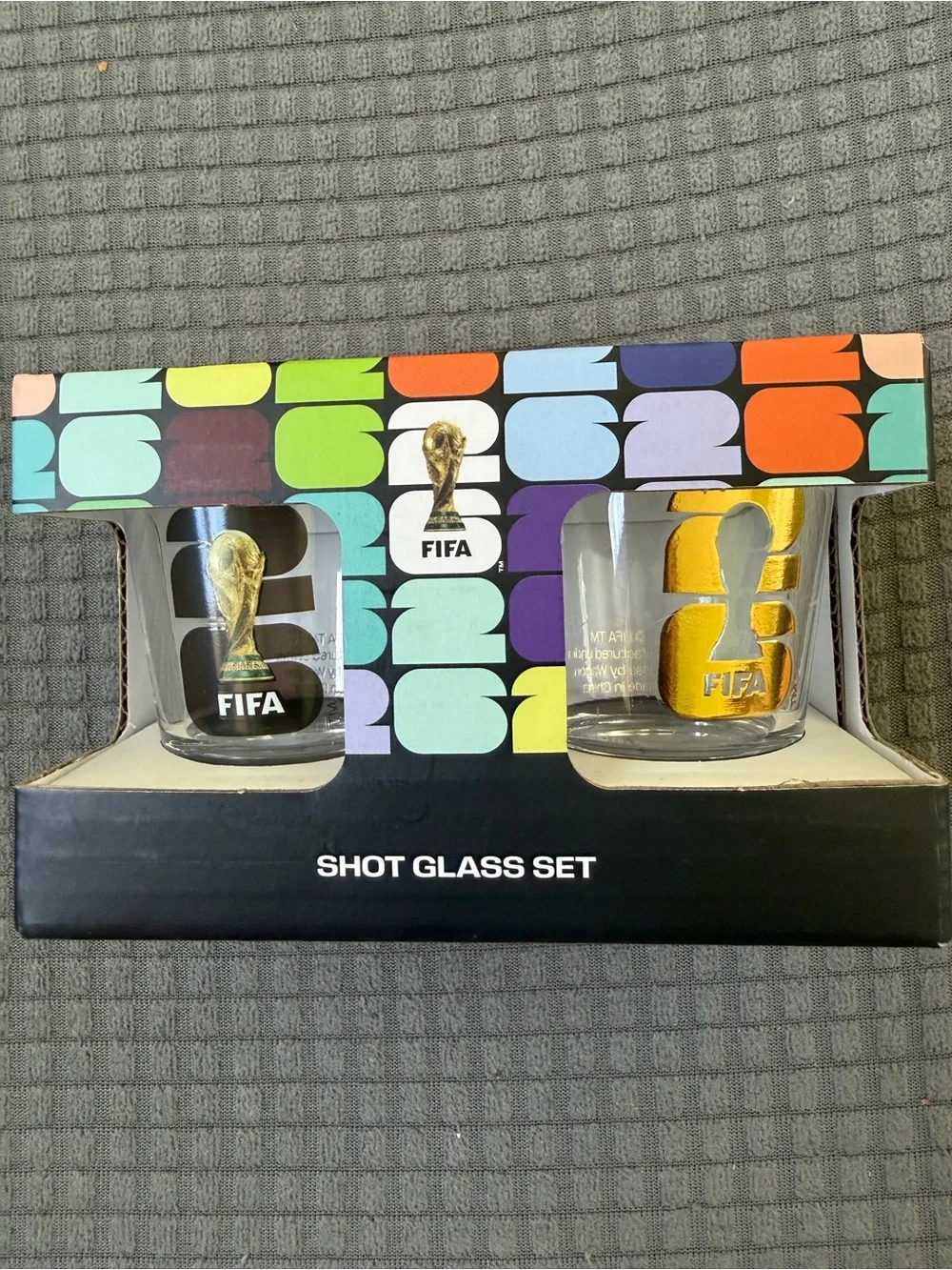 NEW Official FIFA World Cup Shot Glass Set of 2